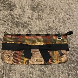 L.A.M.B. X Le Sport Sac Rasta Plaid Y2K zip clutch